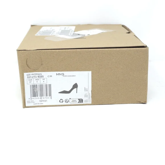 Mango Audrey Black Suede Pointed Toe Stiletto Pumps Size EU 37 / US 9.5M - Picture 11 of 11